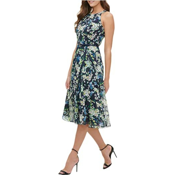 NWT Tommy Hilfiger Madeline Floral Chiffon - Picture 3 of 7
